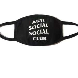 anti social social club face mask new in bag!!